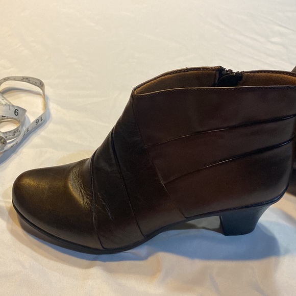 Earth Spirit Ankle Bootie size 8 leather upper Flora Brown - Picture 5 of 12